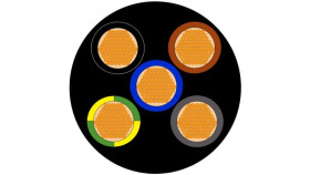 Sieciowy Kabel Zasilający 5 Core Cpe Sheath Czarny 16.9Mm Od , 450 V, 750 V