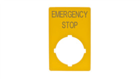 Tabliczka Opisowa Żółta Prostokątna Emergency Stop M22-Xzk-Gb99 216472