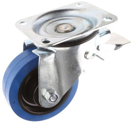 Koło samonastawne średnica kabla 125mm Płyta Guitel Hervieu 300kg wysokość całkowita 161mm