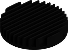 LED heatsink, (Ø x H) 50 x 10 mm, 10.57 K/W, black anodized, 10037073