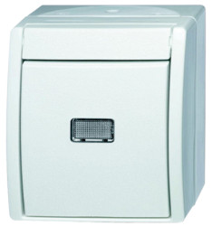 Włącznik światła, 10A, 250V, 1-przyciskowy, Busch Jaeger - ABB