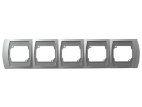 GAZELA Ramka 5 pięciokrotna pozioma srebro R-5JH/18 OSPEL