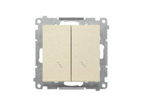 SIMON 55 Wyłącznik schodowy podwójny szybkozłącza szampański mat TW6/2.01/144 KONTAKT SIMON