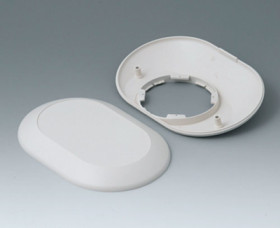 ABS enclosure, (L x W x H) 160 x 110 x 38 mm, gray white (RAL 9002), B5015207