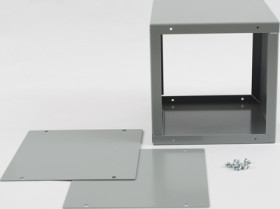 Steel enclosure, (L x W x H) 152 x 102 x 127 mm, gray (RAL 7046), IP32, 1415C