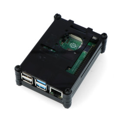 Obudowa do Raspberry Pi 4B - czarna - LT-4B06