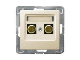 IMPRESJA Gniazdo głośnikowe pojedyncze ecru GGN-1Y/m/27 OSPEL