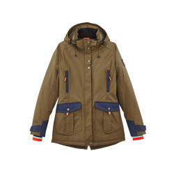 Kurtka parka, OMESSA, rodzaj Damski, L, Poliester, Khaki
