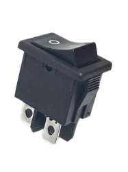 Przełącznik kołyskowy Wł.-wył. podświetlany 12A DPST Czarny IP20 RS PRO