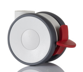 Koło samonastawne średnica kabla 75mm Otwór nieprzelotowy Tente 80kg wysokość całkowita 75mm