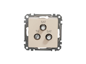 SEDNA DESIGN & ELEMENTS Gniazdo antenowe TV/SAT/SAT końcowe (4dB) beżowy SDD112481S SCHNEIDER ELECTRIC
