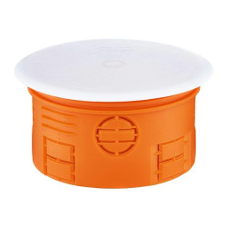 Puszka podtynkowa 80mm z pokrywą pomarańczowa Z80KF 33073008 /30szt./