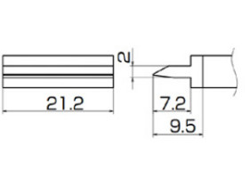 Grot szpatuła 21.2mm JV-TP10 do stacji iSolder-40 PT AOYUE T12