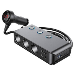Rozgałęźnik zapalniczki M275 3 Gniazda zapal. 2xUSB + USB-C