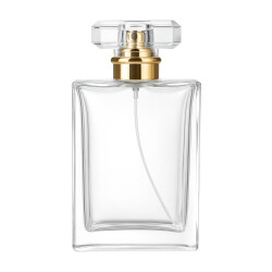 Flakon na Perfumy 50ml - Butelka Szklana z Atomizerem - Złoty