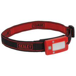 Sealey LED360HTR Rechargeable Head Torch 2W COB LED Auto Sensor Red