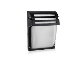 VT-754 Lampa ścienna ogrodowa z daszkiem szkło: mleczne trzonek: E27 obudowa: czarna 7076 V-TAC