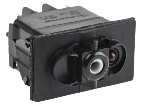 Przełącznik kołyskowy Zatrzaskowy podświetlany 20 A DPDT IP68 Carlingswitch
