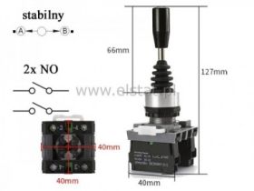 Przełącznik joystick; 2 pozycje; stabilny; 2xNO