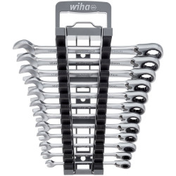 Wiha 44661 Ring Ratchet Spanner Set, 12 Piece
