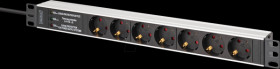 DN-95441 19" socket strip, 1U, 7-way