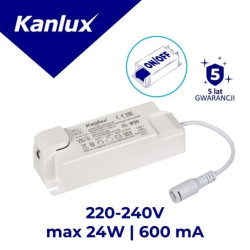 Zasilacz LED BLINGO DRV 24W ON-OFF 220-240V AC IP20 5 lat Gwar. biały 37272