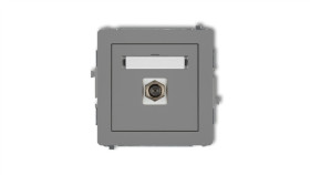 Deco Gniazdo Antenowe Pojedyncze Typu F (Sat) Niklowany Szary Mat 27Dgf-1