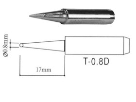 Grot lutowniczy 900M do stacji PT WEP Yihua Zhaoxin T-0.8D 0,8mm płaski