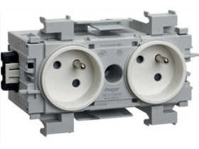 Gniazdo kanałowe 2P+Z 2-kr,wtyk,zacisk.m
