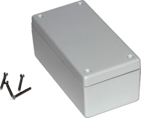 ABS enclosure, (L x W x H) 132 x 66 x 43 mm, light gray (RAL 7035), IP65, 1594DWGY
