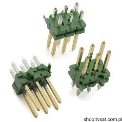 825440-3 Connector 2 x 3 Pin Vertic THT AMP