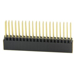 Listwa stykowa 2.54mm prosta 2x20 (40-pin), czarna, wydłużona
