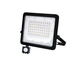 Naświetlacz LED GALAXI 50W 5000lm barwa ciepła 3000K IP65 czarny z czujnikiem LFL252S