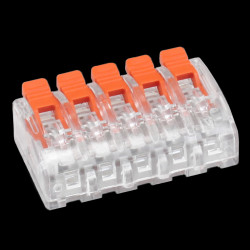 Złączka instalacyjna zaciskowa 5-przewodowa na dowolny przewód 0.2-4mm2 IEC 450V/32A 10 szt. OR-SZ-8005/5/10