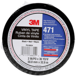 3M 471S50IW 471 Vinyl Tape Black 33 m x 50 mm 1 pc