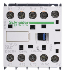 Stycznik 220 V AC Schneider Electric styki: 3 3 kW 6 A 3NO Montaż na szynie DIN Śruba LC1K0610M7