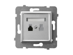 ARIA Gniazdo telefoniczne srebrne GPT-1U/m/18 OSPEL