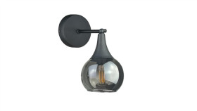 Kinkiet Nowoczesny 1Xe27 Star Smoky Black