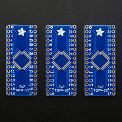 SMT Breakout PCB for 32-QFN or 32-TQFP - 3 Pack