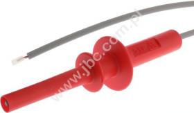 5600-HT-100-RT Przewód bezpieczny w.n. (5kV) zakończony z jednej strony wtykiem 4mm drugi koniec wolny dł. 1,0m, czerwony, ELECT