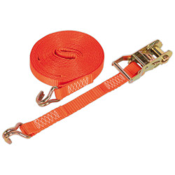 Sealey TD1508J Ratchet Tie Down 25mm x 8mtr Polyester Webbing 1500kg Load Test