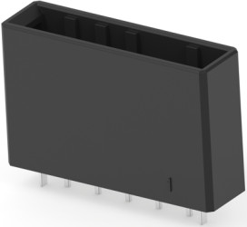 Pin header, 5 pole, pitch 5.08 mm, straight, black, 1-316132-5