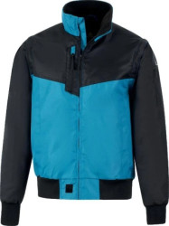 Wiatrówka 2 w 1 z poliestru Oxford powlekanego PU, odpinane rękawy, podszew. z polaru, Niebiesko-czarny, rozmiar: M, RENO2BLTM