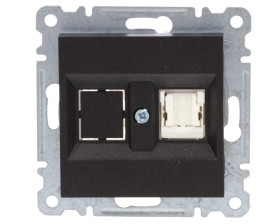 Lumina Gniazdo komputerowe pojedyncze RJ45 kat.5e UTP czarne WL2113