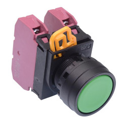 YW1B-M1E02G Green 22mm Momentary Push Button Switch 2NC IP65 IDEC