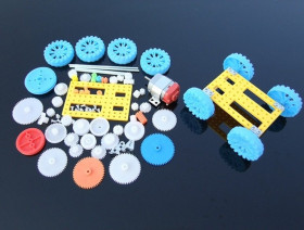 77 pcs Gear Construction Educational Kit - with Class 130 Motor - DIY