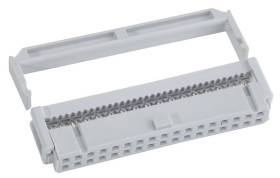 Złącze IDC 16-pinowe 7-rzędowe raster: 2.54mm Żeński Standard CONEC