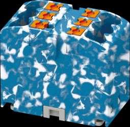 1091675 PTFIX distribution block, 6x2.5, blue and white
