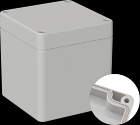 Industrial housing, 82 x 80 x 85 mm, IP66, light gray