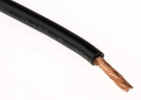 Przewód samochodowy, dł. 30m, 2 mm² CSA, kolor: Czarny, 600 V, -40 → +100C, RS PRO Odporność na ogień